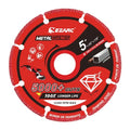 EZARC Diamond Cutting Wheel 5'' x 7/8 Inch for Metal, Cut Off Wheel with 5000+ Cuts on Rebar, Steel, Iron and INOX - style: 5 x 7/8 Inch