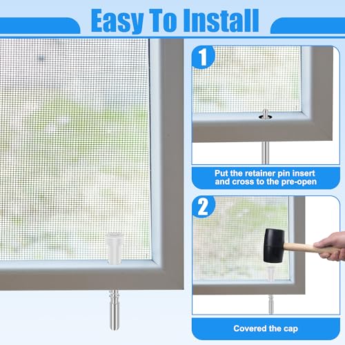 12Kit Diecast Window Screen Plunger Latches, Aluminum Plunger Pins with Cap