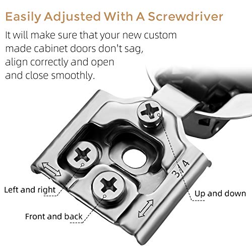 Soft Close Hinges for Kitchen Cabinet Hinges, 3/4 Inch Overlay, 50 Pack - size: 3/4 inch Overlay