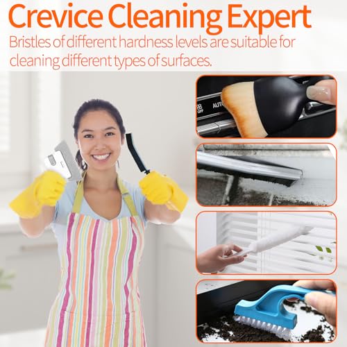 19 Pcs Small Crevice Cleaning Brush Set, Groove Gap Cleaning Tool for Cleaning Kitchen, Bathroom, Corner, Sink, Door, Blinds, Faucets, Window Track,Cup - size: 19 PCS