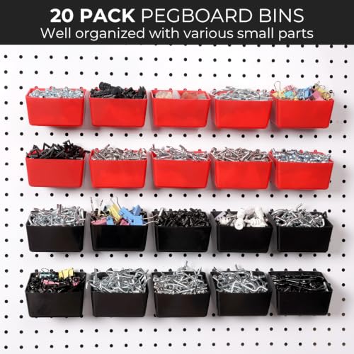 INCLY 312PCS Peg Board Organizer Accessories Kit for Organizing Tools - size: 312 PCS
