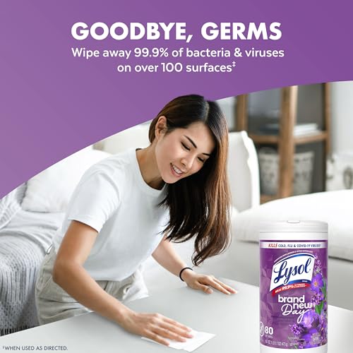 Lysol Disinfecting Wipes, Multi-Surface, Lavender + Mango, 80 ct. (4 Pack)
