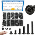 KADRICK 1000PCS M2.5 Screw Kit,Hex Socket Button Head Screw,Length 4MM-20MM - size: M2.5 1000Pcs 4-20mm