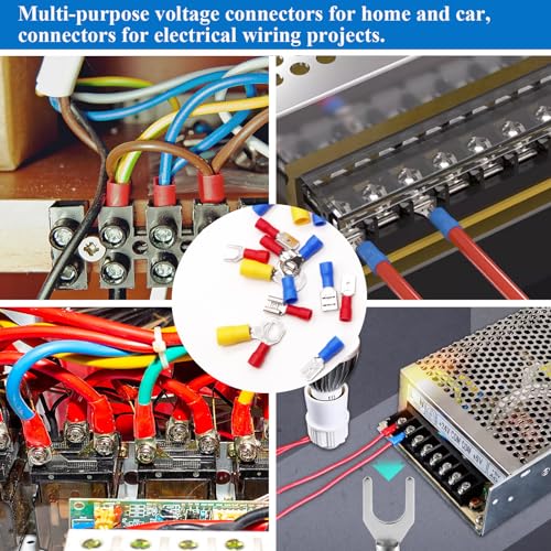 Tnisesm 280PCS Wire Connectors - Insulated Electrical Wire Terminals - color: 280PCS, size: Crimp style
