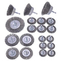 20- Pack Wire Brush Cup Wheels Drill, 1/4 Inch Hex Shank for Rust Removal | 0.012 inch Coarse Carbon Steel, Cleaning Rust and Abrasive, Wire Wheel Brush Drill Attachments