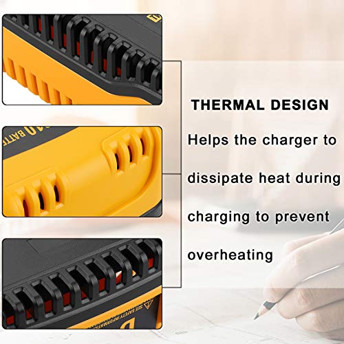 DC9310 Fast Charger Replacement for Dewalt 18V Battery Charger DC-9096 DC-9098 DC-9099 DC-9091 DC-9071 DE-9057 DW-9096 DW-9094 DW-9072 Compatible with Dewalt 7.2V-18V XRP NI-CD NI-MH Battery