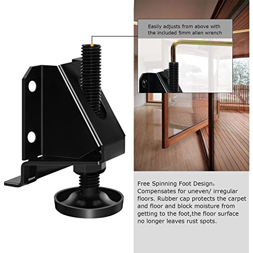 LOSCHEN 16 PCS Heavy Duty Adjustable Leveling Feet for Furniture,Hexagon Nuts Lock Furniture Legs Levelers,for Table, Cabinets, Workbench,Shelving Units and More