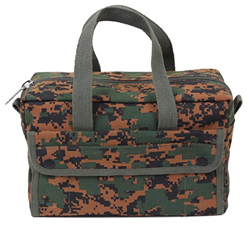 Rothco GI Style Mechanics Tool Bag, Heavy-Duty Canvas Tool Storage - color: Woodland Digital Camo