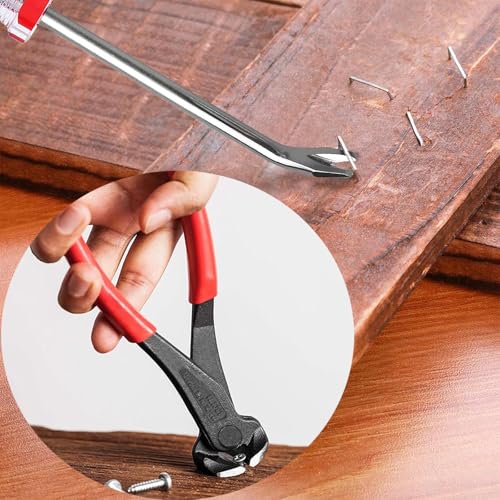 Upholstery Staple Remover Tack Puller Nail Remover Tool Set Nail Puller Plier, Staple Puller, Tack Lifter, Fastener Remover, for Furniture Floor Wall Wooden Case Car Photo Frame (2 pcs) - style: Style3