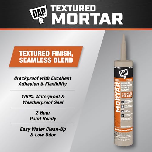 DAP Textured Mortar Premium Elastomeric Latex Filler & Sealant, Beige, 10.1 Oz (7079810081)