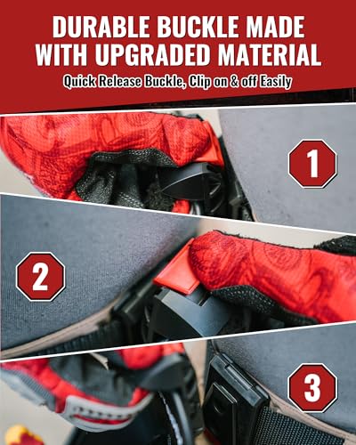 Electrician Tool Pouch with Quick Detach Belt Clip, Heavy Duty Tool Belt Pouches with Notebook Pocket, Tape Measure Holder & Screwdriver Loops for Carpenter, Contractor, HVAC Tech & DIY - size: Large Pouch with Belt
