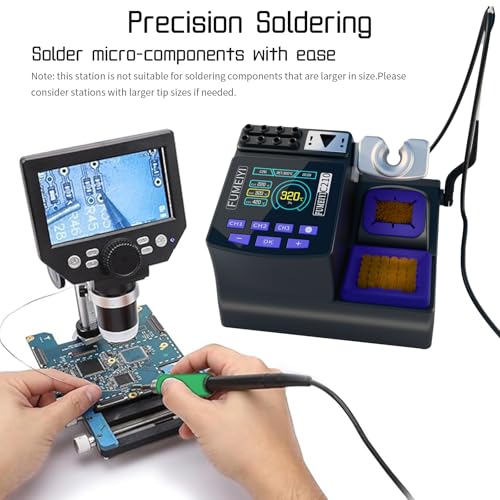 C210 Heat and Soldering Station with Intelligent Temperature Control, Constant-Temperature, Digital Display, High Power, Triple Functions for Precision Soldering Irons Electronic Soldering Kit
