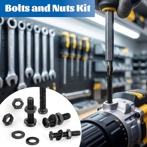 480PCS Machine Screw Assortment Kit M4 M5 M6 Phillips Pan Head for DIY - size: M4M5M6 480PCS
