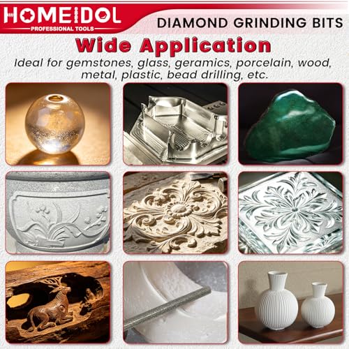 8Pcs 120Grit Long Diamond Grinding Bit for Dremel Bits L 4" 1/8" Shank - style: Style 4