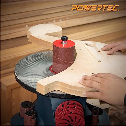 POWERTEC 11211-P2 4.5 Inch Sanding Sleeves for Spindle Sander, 120 Grit, Aluminum Oxide Sandpaper Diameter 3/4 Inch – 6 Pack - style: 4-1/2" x 3/4" 120 Grit Sanding Sleeves (6pk)
