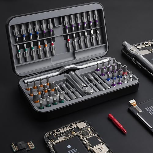 66 in 1 Magnetic Ratchet Screwdriver Set S2 Steel for Home Electronics