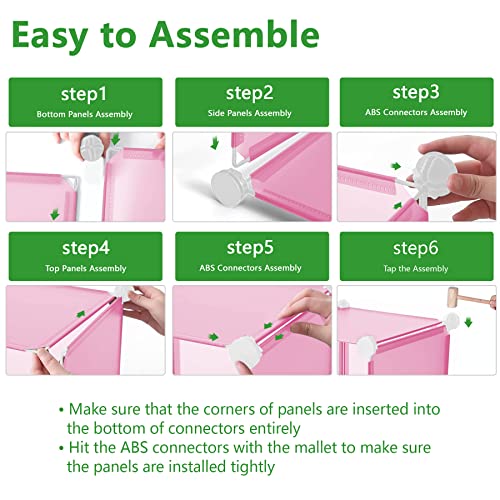 C&AHOME 16 Cube Storage Organizer Cube Shelves Units Storage Cubes, Pink - color: Pink
