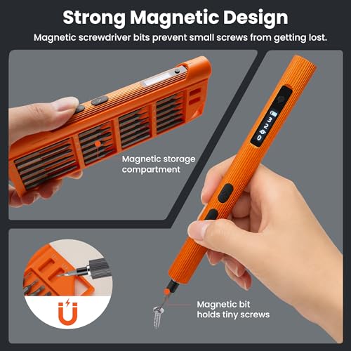 3.7V Precision Screwdriver 52in1 Kit for Laptop Phone - color: 52-in-1-orange