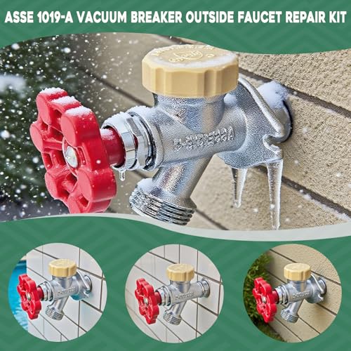 Vacuum Breaker Repair Kit, Anti-Siphon Frostproof Faucet Valve Hose Faucet Fitting Vacuum Breaker Replacement Kit for VACVBKX1B (1 Pack ASSE 1019-A Repair Kit) - style: 1 Pack ASSE 1019-A Repair Kit