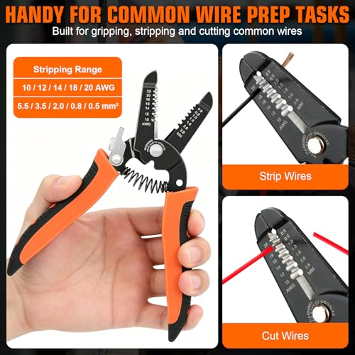 1242PCS Wire Terminal Crimping Tool Kit, 840PCS Insulated Connectors, 400PCS Heat Shrink Tubing, Ratcheting Crimper, Wire Stripper Cutter, 22-10 AWG - color: 1242pcs