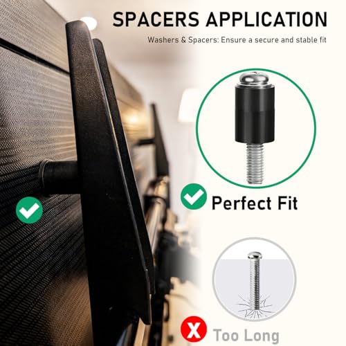 M8 Screws for Samsung TV, TV Mounting Screws Kits with M8 x 45mm