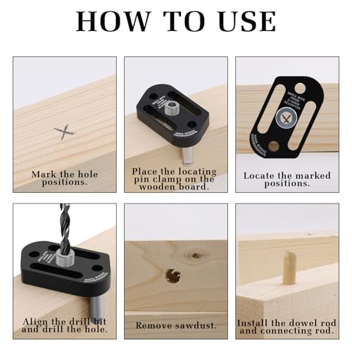 Dowel Jig Kit,8 Size Drill Bushings Compatible with 1/8" to 3/8" Drill Bits