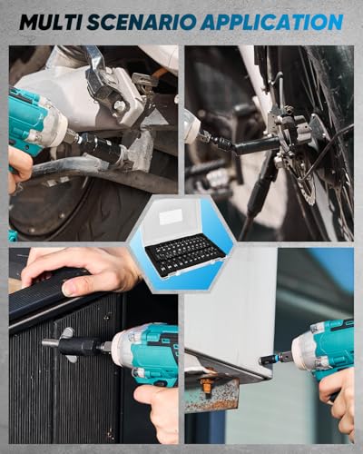 Saker Magnetic Nut Driver Set: 38pcs Impact Driver Socket Adapters with Bit Extension,Wing Nut Driver,Spark Plug Socket,Universal Hex Adapter - 4pcs Stainless Steel Kit - size: 38PCS