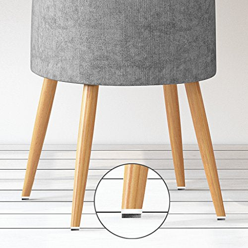 ALIMITOPIA 40pcs Screw-on Furniture Felt Pad Chair Glide Slider Hardwood Floor Protector for Wooden Leg Feet of Chair Table Furniture(Φ20mm or 0.8";White) - size: 20mm(White)