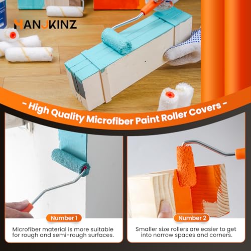 Microfiber Paint Roller, 2 Inch and 4 Inch, 50 Pack - size: 2 Inch & 4 Inch,50 Pack