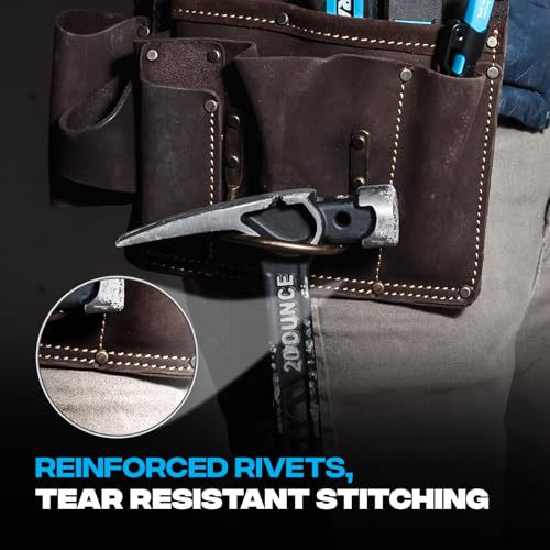 OX Drywall Tool Belt + Pouches - Leather Tool Belts For Men - Size XL - color: Drywall Belt, size: XL