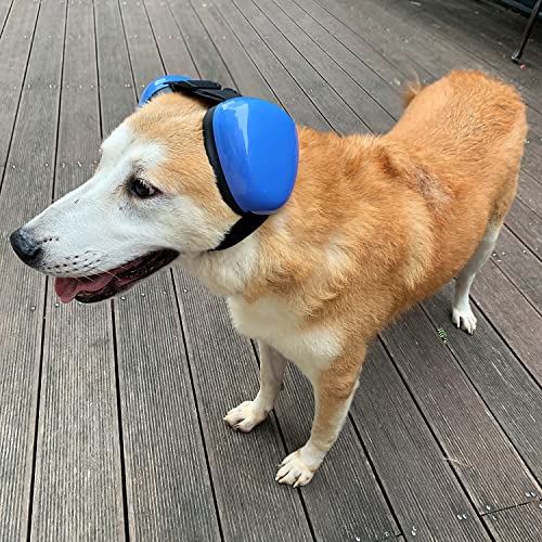 derYEP Dog Earmuffs for Hearing Protection 29dB NRR Ear Muffs Noise Protection (Small, Blue) - color: Blue, size: Small
