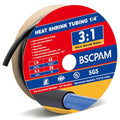 1/4" Heat Shrink Tubing, 65FT Marine Grade 3:1 Shrink Ratio Shrink tubing, Adhesive Lined Heat Shrink Tube, 1/4 Waterproof Shrink Tube for Wires Home Automotive-Black - size: 1/4"-65 Feet