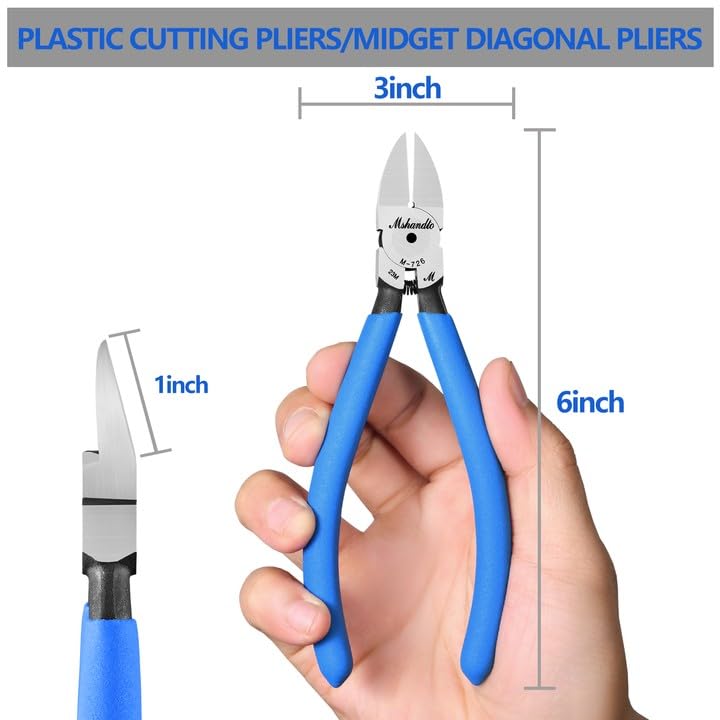 Wire Cutters Flush Cutters for Jewelry Making, Ultra-Sharp Side Cutters, CR-V Diagonal Cutters for Crafting, Flush Cut Pliers for Soft Copper Wire, Floral, Circuit Board (6" 1Pack) - size: 6" 1Pack