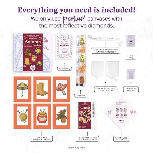 DIAMOND ART CLUB Mini Dazzles - Autumn Diamond Art Kits for Adults - color: Autumn