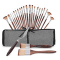 26pcs Paint Brush Set, with Palette Scraper and Canvas Roll
