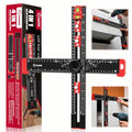 Saker 4-in-1 Drilling Positioning Ruler, Adjustable 13.78in Multifunctional T Square Ruler, Cabinet Hardware Jig, Marking Gauge Tools for Woodworking, Cabinet Drawer Door Hole Drilling Template - size: 13.78inch T Square Ruler