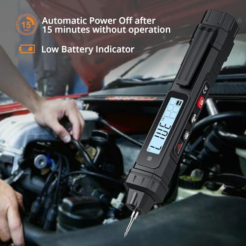 Neoteck 4000 Counts 2 in 1 Pen Type Digital Multimeter Voltage Tester - color: Black, size: 4000 Counts