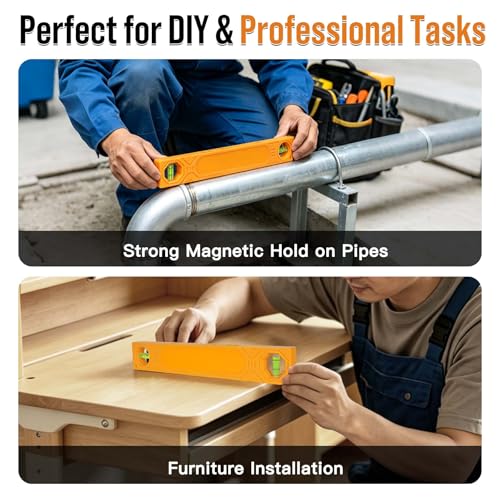 Magnetic Torpedo Level - 12 Inch Small Leveler Tool for Home Renovations