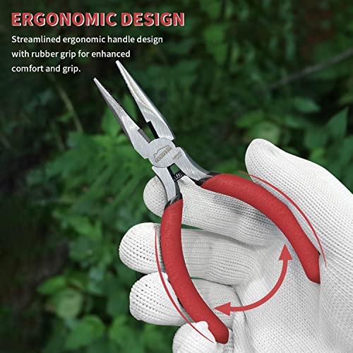 Needle Nose Pliers, 5 Inch, 2 Pack, Jewelry Making Tools - color: 2 Pcs