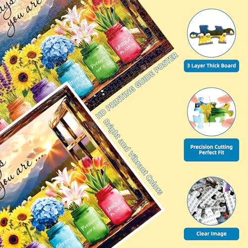 Christian Bible Puzzles for Adults 1000 Pieces, Fun Puzzles for Adults - color: God Says You Are