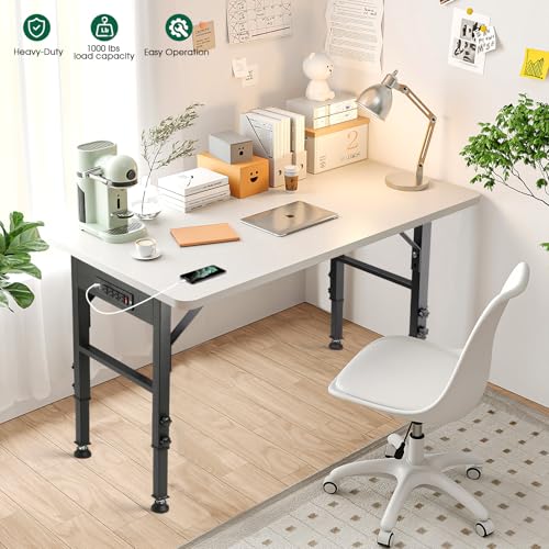 OLBRUS 19.6-Inch Depth Workbench Frame with Floor Protectors - size: Power Outlets / Rubber Pad