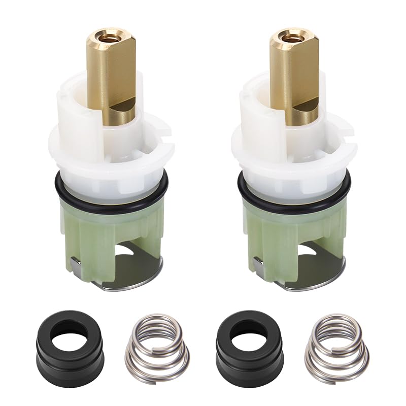 RP25513 Faucet Repair Kit – Compatible with Delta 3-Hole, 2-Handle Series, Includes RP24096 Cartridge, RP4993 Seat & Spring, RP24097 1/4 Turn Stop (2-Pack)