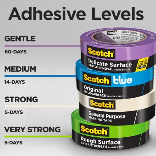 Scotch General Purpose Masking Tape, 2 Inch Wide, 1 Roll, 2050