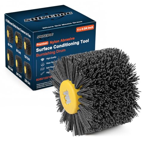 Shinboc 4.7x4 Inch Surface Conditioning Tool, 240 Grit Nylon Drawing Wheel - style: 240 Grit
