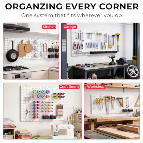 INCLY 312PCS Peg Board Organizer Accessories Kit for Organizing Tools - size: 312 PCS