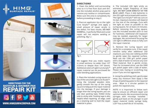 HIMG Bathtub & Shower Pan Repair Kit, Compatible with V&B Alpin White - color: V&B Alpin White
