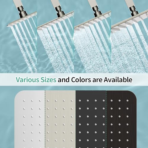 SR SUN RISE 16 Inch Extra Large Rain Shower Head Brushed Nickel 304 Stainless Steel High Pressure Rainfall Showerhead Ultra Thin Water Saving - color: Brushed Nickel, size: 16 Inch