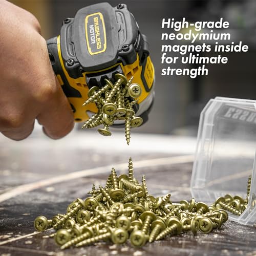 Simon Tools Magnetic Bit Holder for Impact Drivers and Drills - Super Strong Adhesive - Drill Accessory Compatible With Most Drills Brands like Dewalt, Makita, Klein, Bosch and Milwaukee Bit Holder - size: 4-Pack
