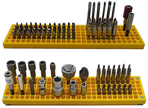 Free Zone Bit Organizer Set, 316-Hole 1/4" Hex Bit Toolbox Storage - color: Yellow