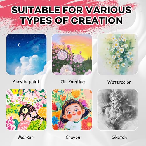 ESRICH 120 Pack 5x7 Inch Small Canvases for Painting, Painting Canvas 5x7 Inch Cotton Primed Acid Free Mini Blank Canvas Panels for Oil Paint,Watercolor,Acrylic Paint, Gouache, Tempera - size: 5x7in 120pack